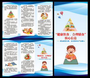 健康饮食合理膳食核心信息三折页