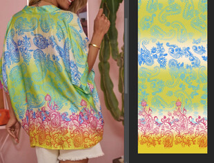 多彩印花服饰与仙人掌图案