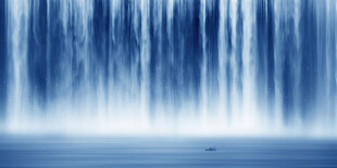 流水生财瀑布山水