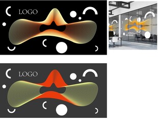 LOGO墙玻璃贴膜磨砂膜高透膜