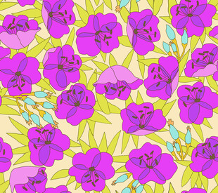 紫色花卉图案背景纹理