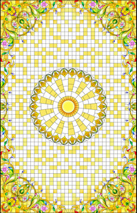 高清分层玻璃天花打印图