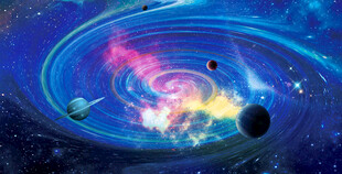 蓝色璀璨星空图 