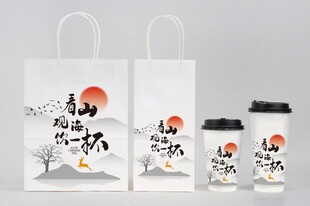 奶茶咖啡套装 矢量图