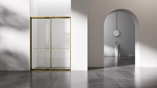 简约金属边框玻璃门设计