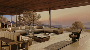 海滨露台休闲舒适空间