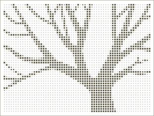 大小正方形镂空树