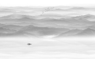 远山近水水墨风景