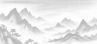 十字形激光镂空山水