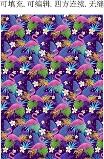 花鸟植物图案 热带风情印花 