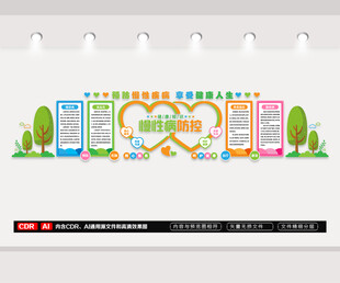 医院慢性病防控文化墙