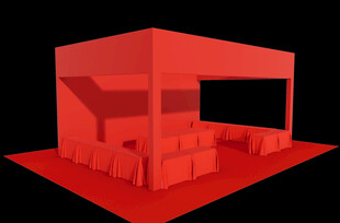 展销会展位3D效果图  