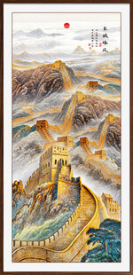 竖幅长城国画