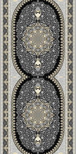 复古花纹对称地毯图案