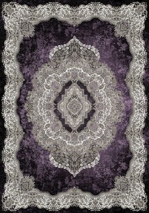 紫色对称花纹图案