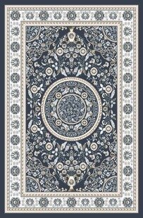 蓝白花纹精美地毯图案
