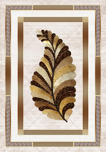 精美棕褐色羽毛装饰画