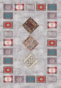 多彩几何图案地毯设计