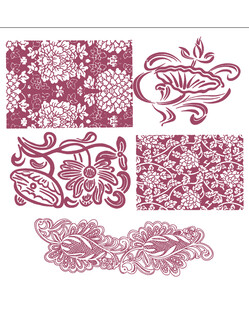 复古花纹图案设计素材