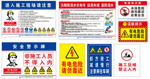 工地安全施工警示牌