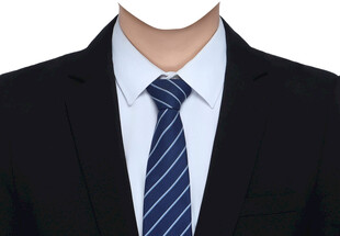 男人西装条纹领带证件照衣服素材