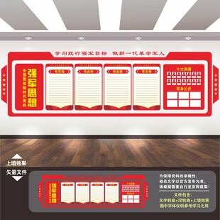 军队军人风采文化墙照片墙宣传栏