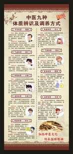 中医九种体质辨识X展架