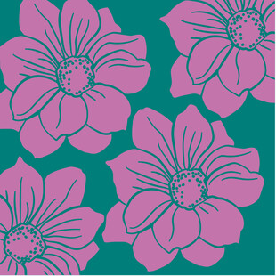 紫色花卉图案背景设计