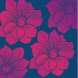 紫色花卉图案背景设计