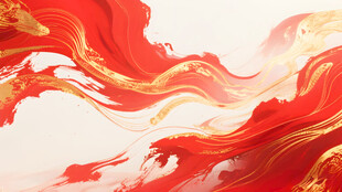 流动的红金色彩 灵动艺术纹理