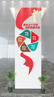 党建五个引领文化墙