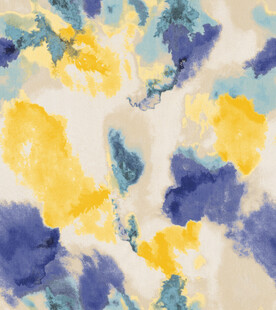 蓝黄晕染抽象水彩纹理图案