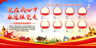 党支部党员风采展板