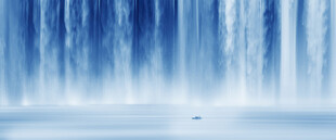 招财瀑布山水幕墙