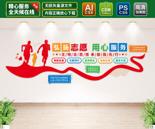 志愿者服务站文化墙