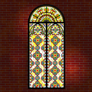 彩色玻璃艺术窗