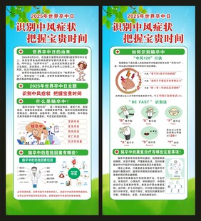 世界卒中日展架