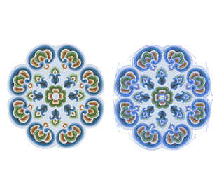 精美双生几何花纹图案古典