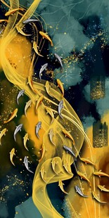 抽象金鱼玄关