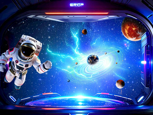 空间站未来科幻场景