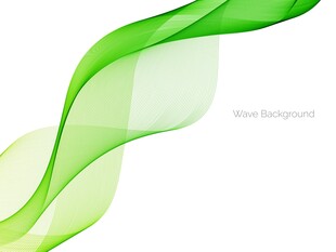 绿色动感飘带矢量背景