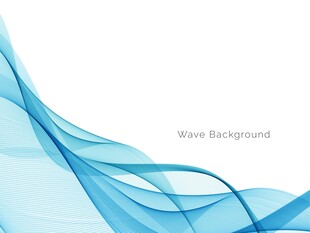蓝色动感波浪矢量背景