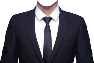 男士西装黑领带正装证件照衣服