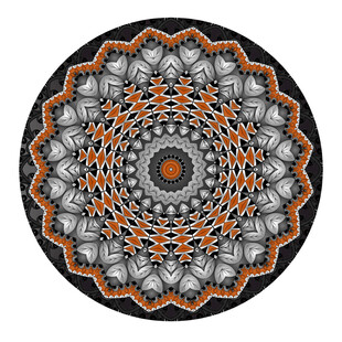 圆形曼陀罗花纹图案设计