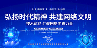 弘扬网络文明共建清朗空间展板