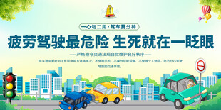 疲劳驾驶危险宣传展板
