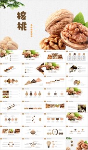 美味坚果核桃PPT模板