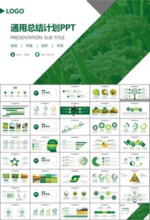 水稻农田农业种植大米PPT模板