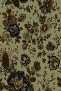 复古花卉图案地毯