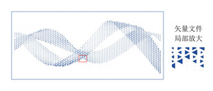 科技感波浪线条抽象图案